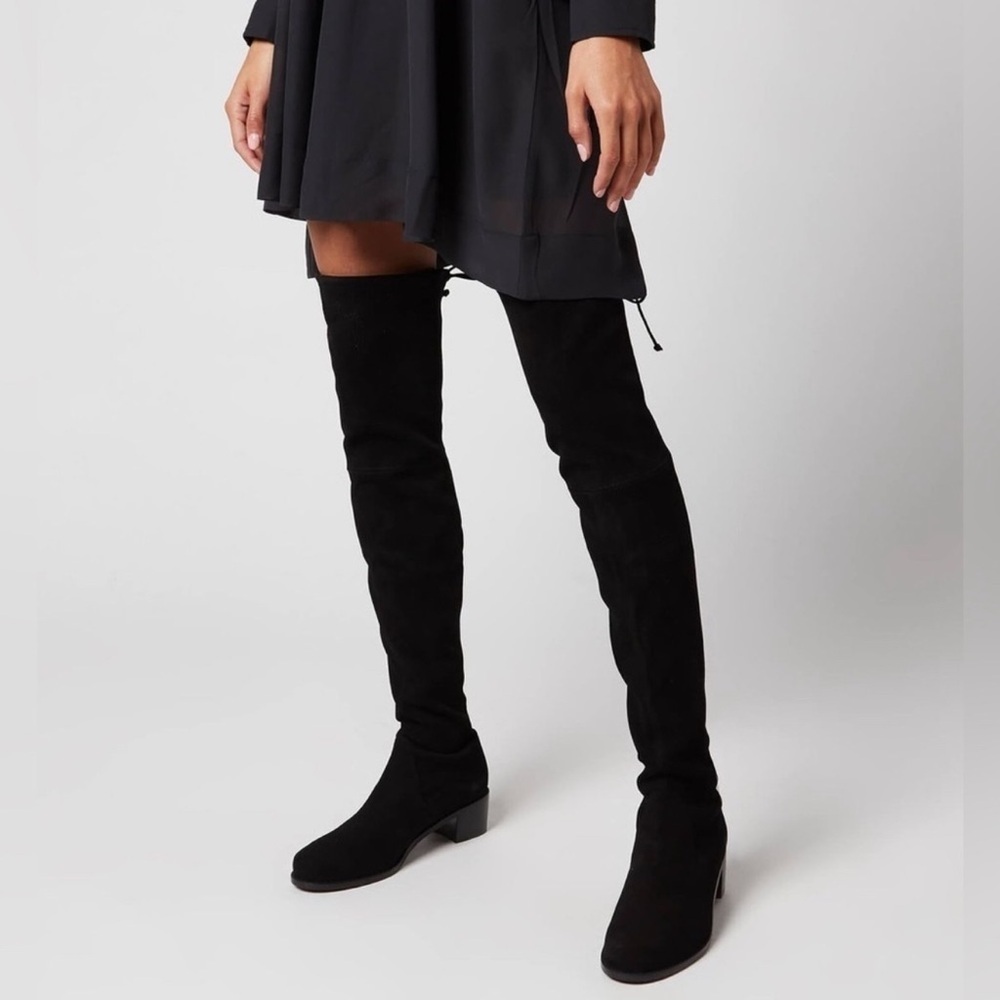 Stuart Weitzman Midland Suede Leather Over-The-Knee Heels Tall Boots Sz 9.5 - Picture 1 of 16